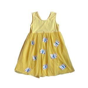 Hanna Andersson yellow girls summer dress. Size 8.